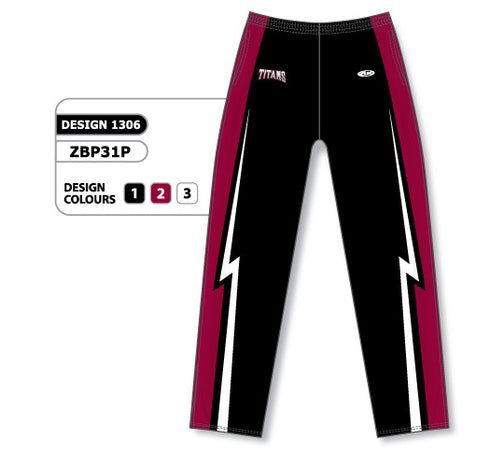 Athletic Knit Custom Sublimated Basketball Warm Up Pant Design 1306 (ZBP31-1306)